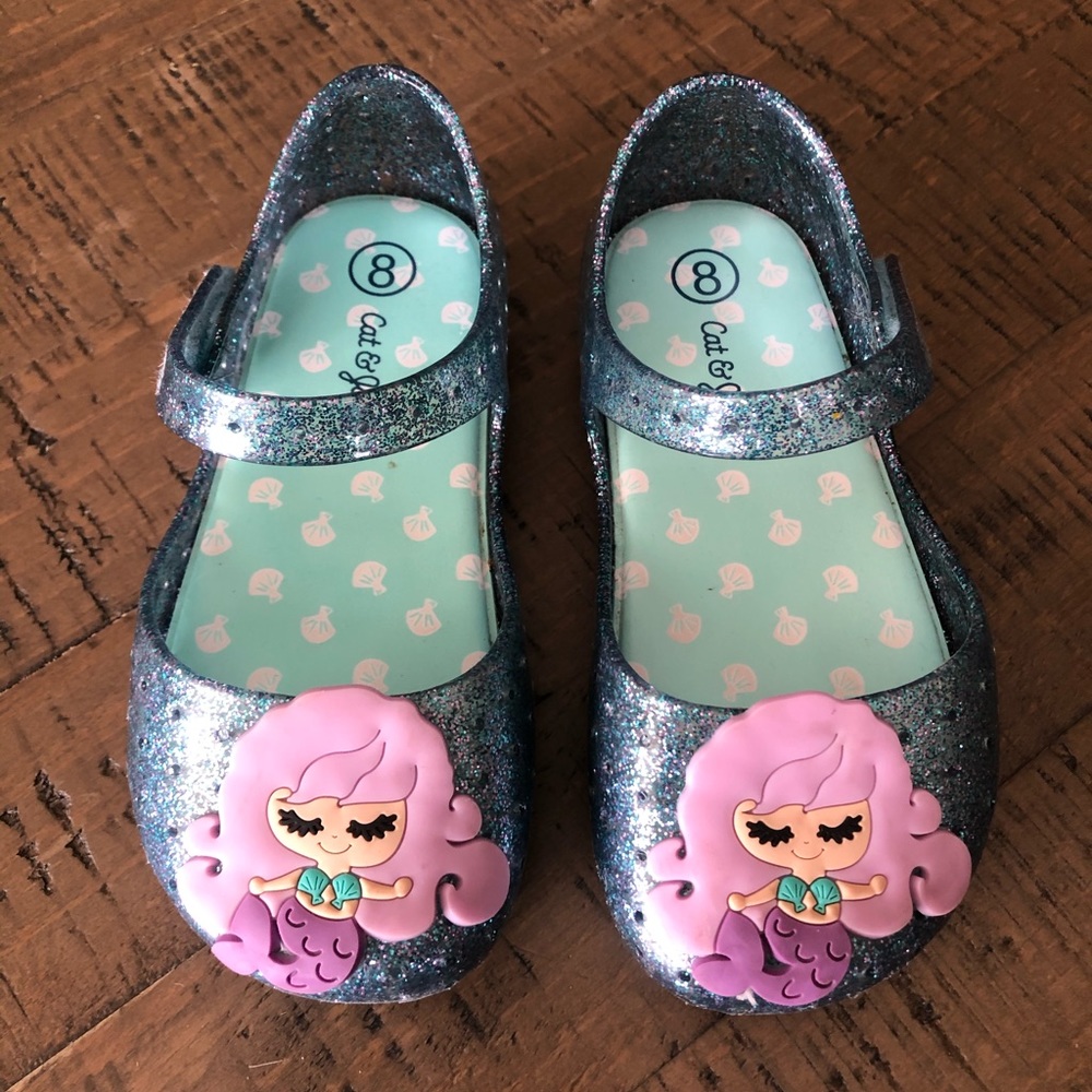 Blue Mermaid Jelly Shoes